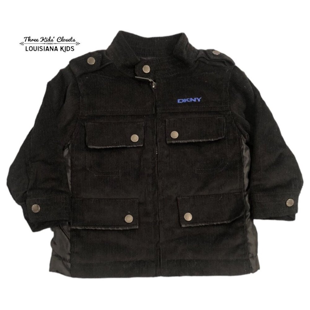 NEW DKNY 12m Black Corduroy Jacket Coat